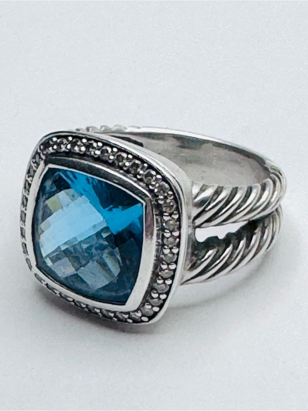 David Yurman Albion 11mm Blue Topaz
Diamond Ring - Picture 3 of 8
